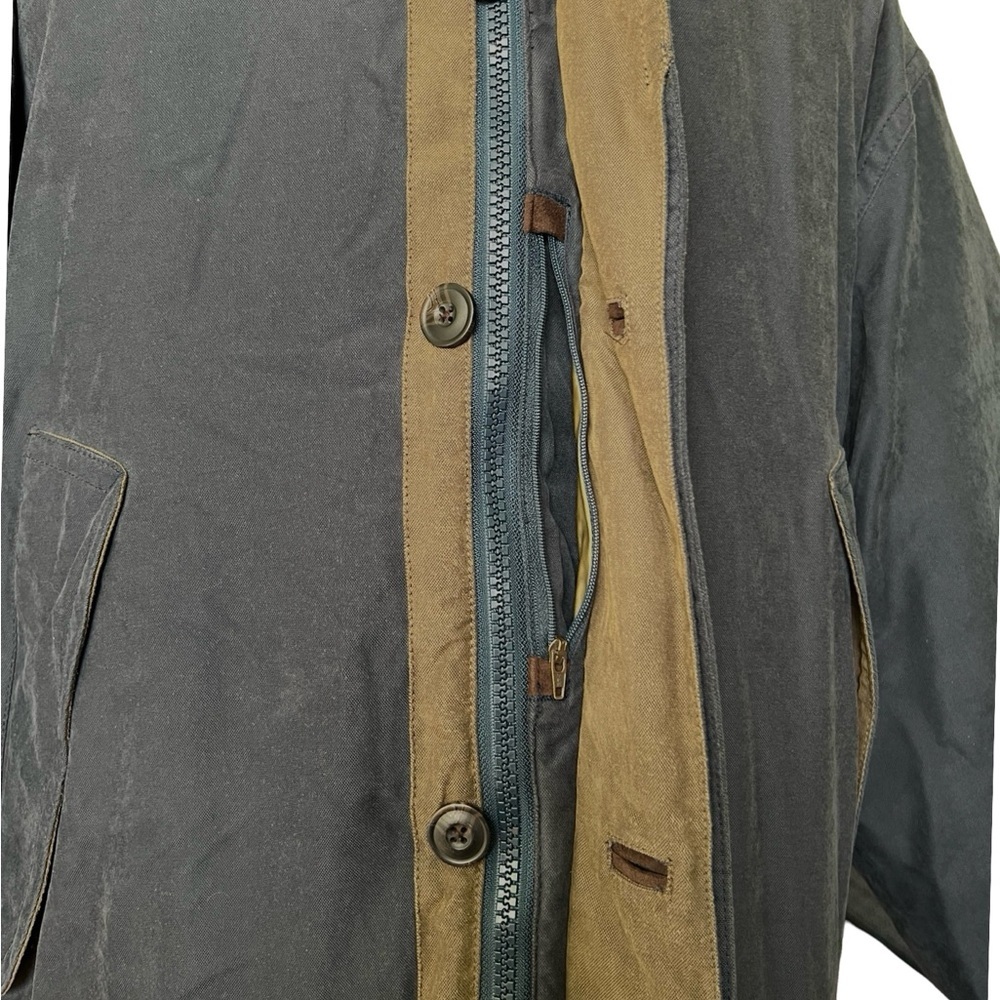 LL Bean Men’s Blue Canvas Field Barn Coat Removable Down Quilted Lining - Large - Picture 4 of 16